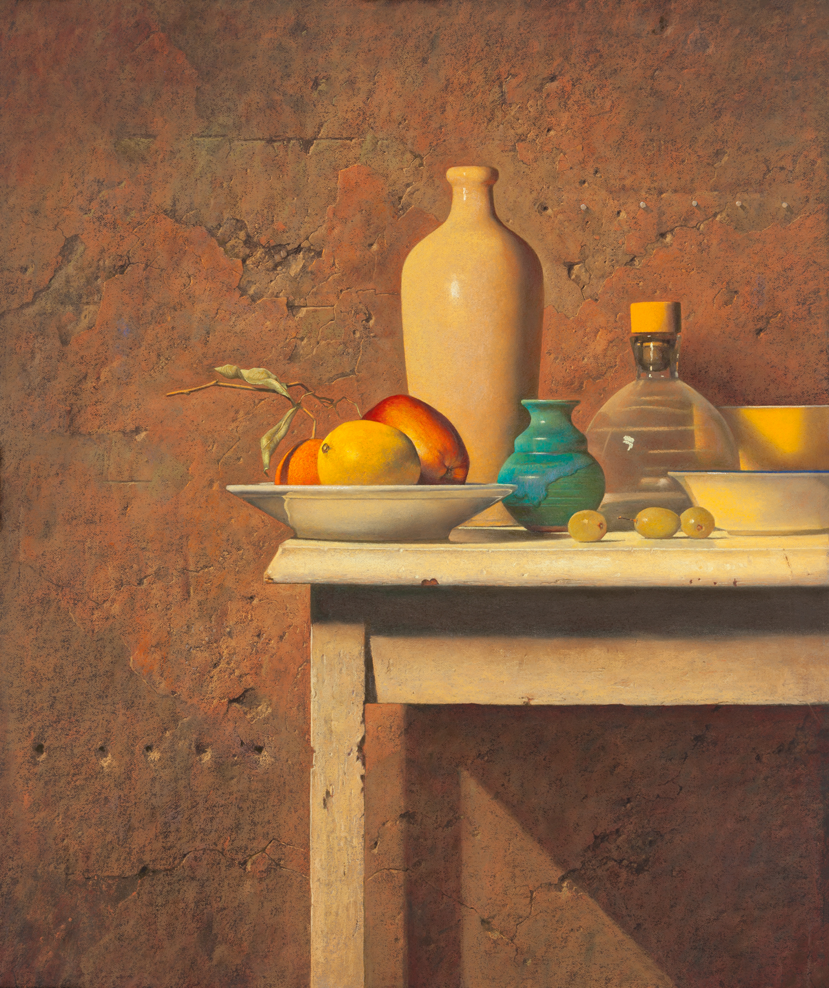 monsmar_blue and yellow vases on a white table